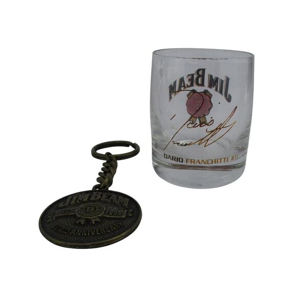 2 Jim Beam Shot Glasses and 2 Jim Beam Keychains - Picture 3 of 5